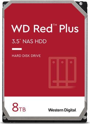 WD Red Plus WD80EFPX 8 TB Hard Drive - 3.5" Internal - SATA (SATA/600) - Conventional Magnetic Recording (CMR) Method - NAS, Desktop PC Device Supported - 5640rpm - 180 TB TBW - 3 Year Warranty -