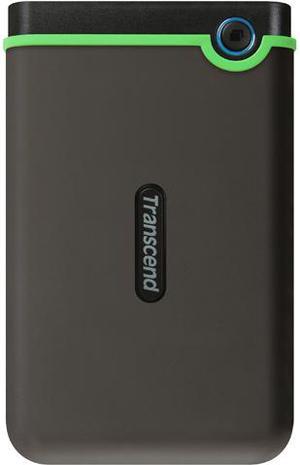 Transcend 2TB StoreJet 25M3 Military-grade Shock Resistance Portable External Hard Drive USB 3.0 Model TS2TSJ25M3 Iron Gray