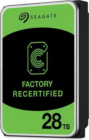 Seagate (Recertified) Exos X 28TB Internal Hard Drive HDD - 3.5 In CMR SATA 6Gb/s, 7200 RPM, 512MB Cache, 2.5M MTBF (ST28000NM000C)
