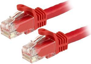 StarTech 12ft Red Cat6 Patch Cable with Snagless RJ45 Connectors