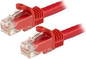 StarTech 9ft Snagless Molded Cat6 RJ45 UTP Network Patch Cable - Red