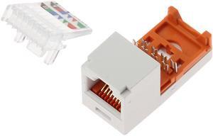 Panduit CJ588WHY Mini-Com Mini-Jack Tx5E - Modular Insert - White - 1 Port