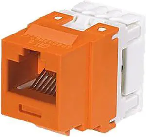 Panduit NK688MOR-Q NetKey Cat6 Keystone Jack Module, Orange, Pack of 25