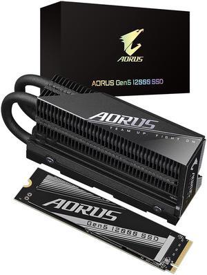 GIGABYTE AORUS Gen5 12000 SSD 1TB PCIe 5.0 NVMe M.2 Internal Solid State Hard Drive with Read Speed Up to 11700MB/s, Write Speed Up to 9500MB/s, AG512K1TB