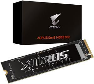 GIGABYTE AORUS Gen5 14000 SSD 2TB PCIe 5.0 NVMe M.2 Internal Solid State Hard Drive with Read Speed Up to 14500MB/s, Write Speed Up to 12700MB/s, AG514K2TB