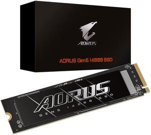 GIGABYTE AORUS Gen5 14000 SSD 1TB PCIe 5.0 NVMe M.2 Internal Solid State Hard Drive with Read Speed Up to 12400MB/s, Write Speed Up to 11800MB/s, AG512K1TB