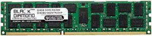 Black Diamond Memory 8GB DDR3 1600 (PC3 12800) ECC Registered System Specific Memory Model BD8G1600MTR23HP