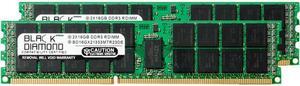 Black Diamond Memory 32GB (2 x 16GB) DDR3 1333 (PC3 10600) ECC Registered System Specific Memory Model BD16GX21333MTR23DE