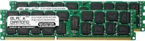 Black Diamond Memory 32GB (2 x 16GB) DDR3 1866 (PC3 14900) ECC Registered System Specific Memory Model BD16GX21866MTR26DE