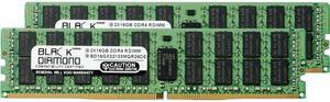 Black Diamond Memory 32GB (2 x 16GB) 288-Pin DDR4 SDRAM DDR4 2133 (PC4 17000) ECC Registered System Specific Memory Model BD16GX22133MQR26DE