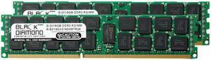 Black Diamond Server Memory 32GB (2 x 16GB) 240-Pin DDR3 SDRAM ECC Registered DDR3 1600 (PC3 12800) Model BD16GX21600MTR26