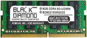 Black Diamond Memory 8GB ECC Unbuffered DDR4 2133 (PC4 17000) Server Memory Model BD8G2133MQO22