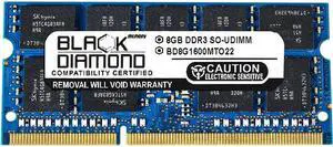 Black Diamond Memory 8GB ECC Unbuffered DDR3 1600 (PC3 12800) Server Memory Model BD8G1600MTO22