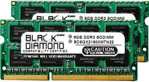 Black Diamond Memory 16GB (2 x 8GB) 204-Pin DDR3 SO-DIMM DDR3 1600 (PC3 12800) Notebook Memory Model BD8GX21600MTN22