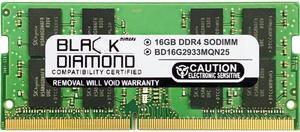 Black Diamond Memory 16GB 260-Pin DDR4 SO-DIMM DDR4 2933 (PC4 23400) Laptop Memory Model BD16G2933MQN25