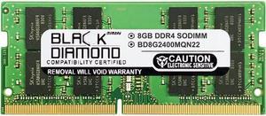 Black Diamond Memory 8GB 260-Pin DDR4 SO-DIMM DDR4 2400 (PC4 19200) Laptop Memory Model BD8G2400MQN22