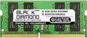 Black Diamond Memory 8GB 260-Pin DDR4 SO-DIMM DDR4 2933 (PC4 23400) Laptop Memory Model BD8G2933MQN22