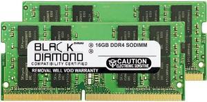 Black Diamond Memory 32GB (2 x 16GB) 260-Pin DDR4 SO-DIMM DDR4 3200 (PC4 25600) Notebook Memory Model BD16GX23200MQN25