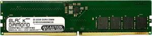 Black Diamond 32GB (2Rx8) DDR5 4800 Memory - 288-pin  BD32G4800MC28