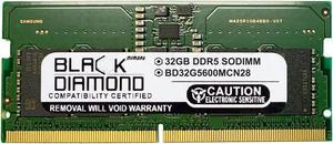Black Diamond 32GB (2Rx8) DDR5 5600 SODIMM Memory  BD32G5600MCN28