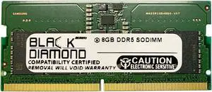 Black Diamond 8GB DDR5 5200 SODIMM Memory 262-Pin (1Rx8)  BD8G5200MCN28