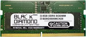 Black Diamond 8GB DDR5 5600 SODIMM Memory  BD8G5600MCN28