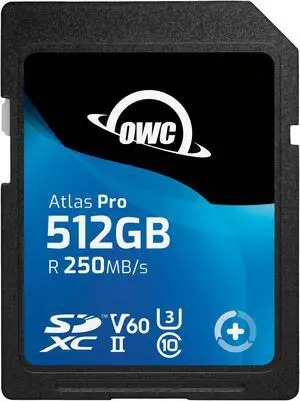 OWC Atlas Pro UHS-II memory card 512GB SDXC Flash Memory