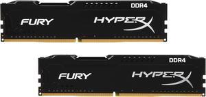 HyperX Fury 8GB (2 x 4GB) DDR4 2400MHz DRAM (Desktop Memory) CL15 1.2V DIMM (288-pin) HX424C15FBK2/8 (Intel XMP, AMD Ryzen)
