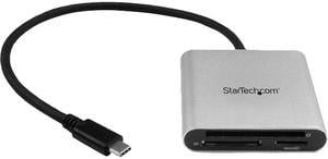 StarTech.com FCREADU3C 3-in-1 1 x USB Type-C (24 pin) USB 3.0 Receptacle - 5 Gbit/s USB 3.0 Flash Memory Multi-Card Reader / Writer with USB-C - SD, microSD, CompactFlash
