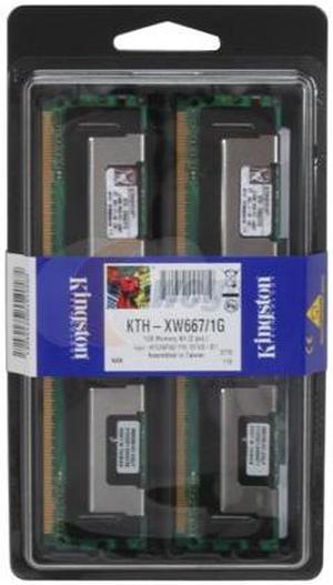 Kingston 1GB (2 x 512MB) 240-Pin DDR2 SDRAM DDR2 667 (PC2 5300) ECC Fully Buffered Dual Channel Kit System Specific Memory Model KTH-XW667/1G