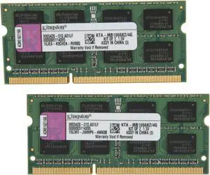 Kingston 4GB (2 x 2GB) DDR3 1066 (PC3 8500) Dual Channel Kit Memory For Apple Model KTA-MB1066K2/4G
