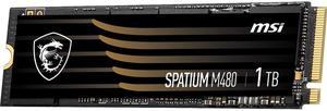 MSI SPATIUM Series M.2 2280 1TB PCIe Gen4x4, NVMe 1.4 3D NAND Internal Solid State Drive (SSD) M480