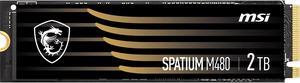 MSI SPATIUM M480 M.2 2280 2TB PCIe Gen4x4, NVMe 1.4 3D NAND Internal Solid State Drive (SSD)