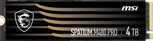 MSI SSD SPATIUM M480 PRO PCIe 4.0 NVMe M.2 4TB Internal Solid State Drive (SSD)