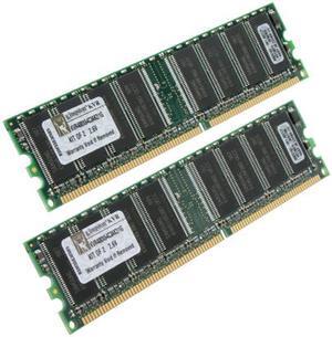 Kingston ValueRAM 1GB (2 x 512MB) DDR 400 (PC 3200) Dual Channel Kit System Memory Model KVR400X64C3AK2/1G