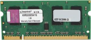 Kingston ValueRAM 1GB 200-Pin DDR2 SO-DIMM DDR2 533 (PC2 4200) Laptop Memory Model KVR533D2S4/1G