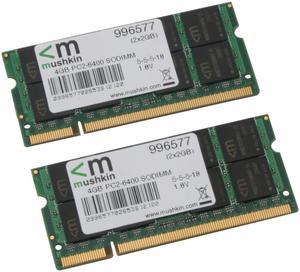 Mushkin Enhanced Essentials 4GB (2 x 2GB) 200-Pin DDR2 SO-DIMM DDR2 800 (PC2 6400) Dual Channel Kit Laptop Memory Model 996577