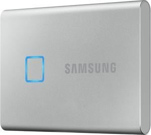 SAMSUNG T7 Touch Portable SSD 500GB  Up to 1050 MBs  USB 32 External Solid State Drive Silver MUPC500SWW