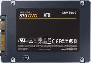 SAMSUNG 870 QVO Series 2.5" 8TB SATA III Samsung 4-bit MLC V-NAND Internal Solid State Drive (SSD) MZ-77Q8T0BW