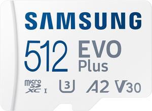 SAMSUNG EVO Plus 512GB microSDXC Flash Card w/ Adapter Model MB-MC512KA/AM