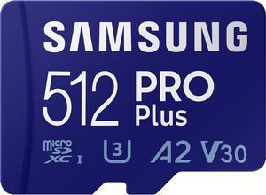 SAMSUNG PRO Plus 512GB microSDXC Flash Card w/ Adapter Model MB-MD512KA/AM