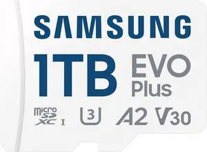 SAMSUNG EVO Plus 1TB microSDXC Flash Card w/ Adapter Model MB-MC1T0SA/CA