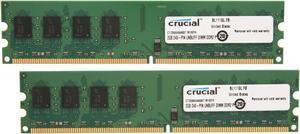 Crucial 4GB (2 x 2GB) DDR2 667 (PC2 5300) Dual Channel Kit Desktop Memory Model CT2KIT25664AA667