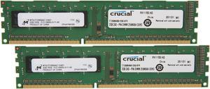 Crucial 4GB (2 x 2GB) DDR3 1333 (PC3 10600) Dual Channel Kit Desktop Memory Model CT2KIT25664BA1339