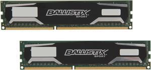 Ballistix Sport 16GB (2 x 8GB) DDR3 1600 (PC3 12800) Desktop Memory Model BLS2KIT8G3D1609DS1S00