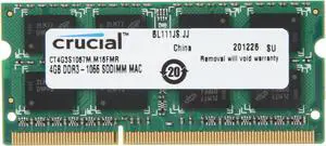 Crucial 4GB DDR3 1066 (PC3 8500) Unbuffered Memory for Mac Model CT4G3S1067M Crucial 4GB DDR3 1066 (PC3 8500) Unbuffered Memory for Mac Model CT4G3S1067M