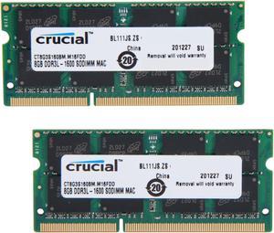 Crucial 16GB (2 x 8GB) DDR3 1600 (PC3 12800) Unbuffered Memory for Mac Model CT2K8G3S160BM