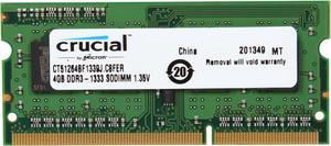 Crucial 4GB 204-Pin DDR3 SO-DIMM DDR3L 1600 (PC3L 12800) Laptop Memory Model CT51264BF1339