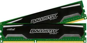 Crucial 16GB (2 x 8GB) 240-Pin DDR3 SDRAM DDR3 1600 (PC3 12800) Ballistix Memory Model BLS2CP8G3D1609DS1S00CEU