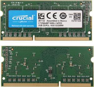 Crucial 4GB (2 x 2GB) 204-Pin DDR3 SO-DIMM DDR3 1600 (PC3 12800) Memory Model CT2KIT25664BF160BJ